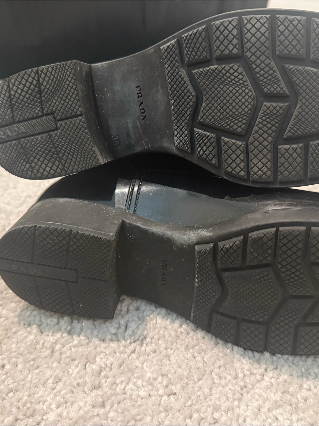 Prada Black Rain Boots